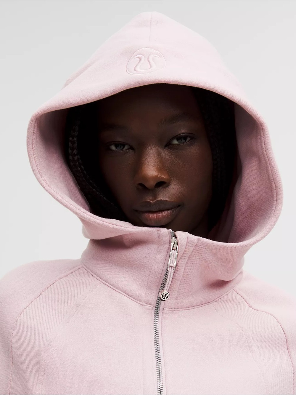 NWT Lululemon waist length oversized hooded scuba size xs/s porcelain pink - Picture 3 of 13